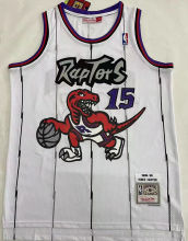1998/99 Toronto Raptors CARTER #15 White Mitchell Ness Retro Jerseys 刺绣
