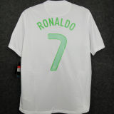 2012 Portugal Away White Retro Soccer Jersey
