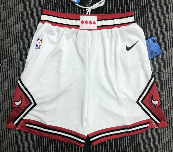 Bulls White NBA Pants