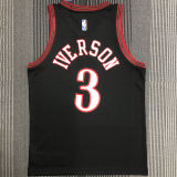 76ers IVERSON #3 Retro Black NBA Jerseys