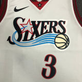 76ers IVERSON #3 Retro White NBA Jerseys