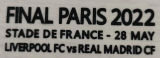 UCL FINAL PARIS 2022 Fonts 黑色欧冠胸前小字  (You can buy it OR tell us which jersey to print it on. )
