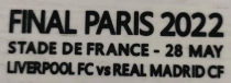 UCL FINAL PARIS 2022 Fonts 黑色欧冠胸前小字  (You can buy it OR tell us which jersey to print it on. )