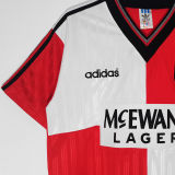 1995/96 Rangers Away Red White Retro Soccer Jersey