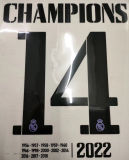 CHAMPIONS #14 Font 14字杯字体  (You can buy it OR tell us which jersey to print it on. )