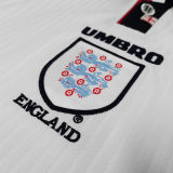 1998 England Home White Kids Retro Soccer Jersey