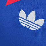1988/90 France Home Long Sleeve Retro Soccer Jersey