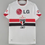 2007/08 Sao Paulo Home White Retro Soccer Jersey