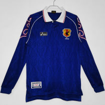 1998 Japan Home Blue Retro Long Sleeve Retro Jersey