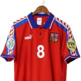1996 Czech Home Red Retro Soccer Jersey