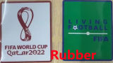 胶章 FIFA WORLD CUP QATAR 2022 White And Green Rubber Patch (You can buy it along OR tell us which jersey to print it on. )  世界杯绿白胶章