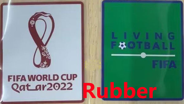 胶章 FIFA WORLD CUP QATAR 2022 White And Green Rubber Patch (You can buy it along OR tell us which jersey to print it on. )  世界杯绿白胶章