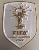 植绒 白底 (Flocking) FIFA WORLD CHAMPIONS 2022 Flocking Patch 2022 植绒 世界杯白底金杯 (You can buy it alone OR tell us which jersey to print it on. )