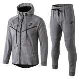 2018/19 NK~ Light Gray Hoody Zipper Jacket Tracksuit