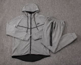 2018/19 NK~ Light Gray Hoody Zipper Jacket Tracksuit