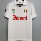 1987/88 Napoli Away White Retro Soccer Jersey