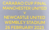 Carabao Cup Final Fonts 2023 卡拉宝杯曼联用决赛小字  (You can buy it alone OR tell us which jersey to print it on. )