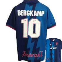 BERGKAMP #10  1995 ARS Away Blue Retro Jersey (有背号下英文)
