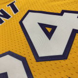 2008/09 Lakers BRYANT #24 Yellow Retro  NBA Jerseys 热压