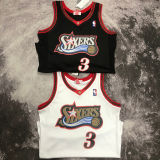 1997/98 76ers IVERSON #3 Retro Black NBA Jerseys热压