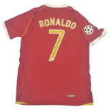 RONALDO #7 M Utd Home Retro Jersey 2006/07  (Have UCL Patch 带1个欧冠球 UCL  Font 欧冠字体 )
