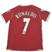 RONALDO #7 M Utd Home Retro Jersey 2006/07  (Have Patch 带双臂章 FA Premier League Font 英超字体 )