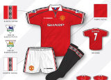 Beckham # 7 M Utd Home Retro Soccer Jersey 1998/99