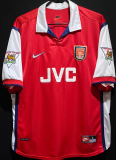 ANELKA #9 ARS Home Retro Jersey 1998/99 (Have Patch 带 1997-1998 金双臂章 FA Premier League Font 英超字体 )