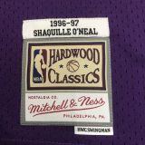 1996/97 Lakers O'NEAL #34 Retro Purple NBA Jerseys热压