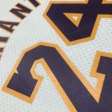 2009/10 Lakers BRYANT #24 Retro White NBA Jerseys热压