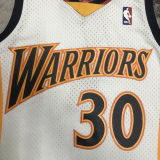 2007/08 Warriors CURRY #30 Retro White NBA Jerseys热压