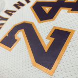 2009/10 Lakers BRYANT #24 Retro White NBA Jerseys热压