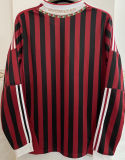 2011-2012 AC Milan Home Long Sleeve Retro Jersey