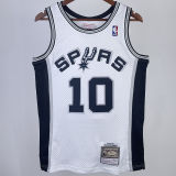 1993/94 Spurs ROOMAN  #10 White Retro NBA Jerseys热压