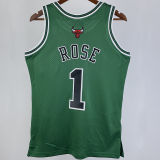2008/09 Bulls BRSE #1 Green Retro NBA Jerseys 热压