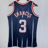 1999/00 Rockets FRANCIS #3 Blue Retro NBA Jerseys 热压