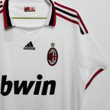 2009/10 AC Milan Away White Retro Soccer Jersey