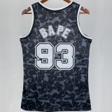 1993 Nets BAPE×M&N #93 Black NBA Jerseys