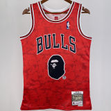 1997/98 Bulls BAPE×M&N #93 Red NBA Jerseys