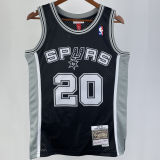 2002/03 Spurs GINOBILI #20 Black Retro NBA Jerseys 热压
