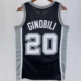 2002/03 Spurs GINOBILI #20 Black Retro NBA Jerseys 热压