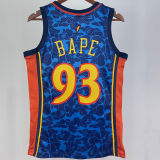 2009/10 Warriors BAPE×M&N #93 Blue NBA Jerseys