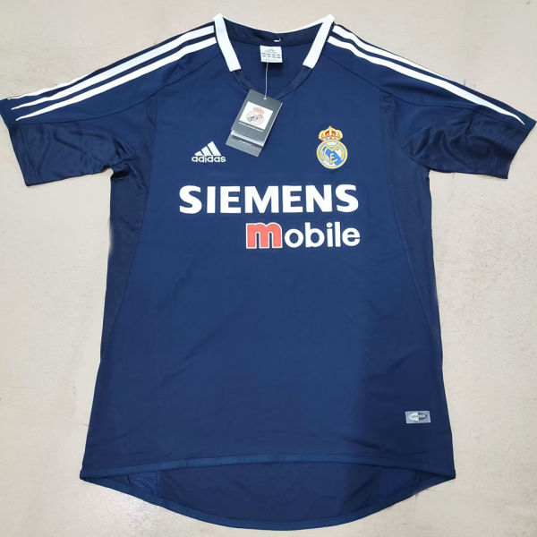2004/05 RM Away Black Retro Soccer Jersey (Not La Liga Patch)