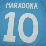 1987/88 Napoli Home Blue Retro Long Sleeve Soccer Jersey