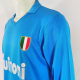 1987/88 Napoli Home Blue Retro Long Sleeve Soccer Jersey