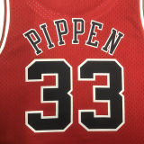 Bulls PIPPEN#33 Retro Red NBA Girl Jersey