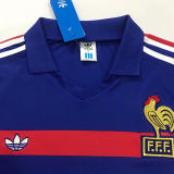 1982/84 France Home Blue Retro Soccer Jersey