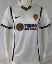 2000/01 Valencia Home White Retro Soccer Jersey