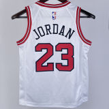 Bulls JORDAN #23 White Kids NBA Jersey 热压
