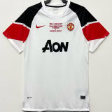 2010/11 M Utd Away White Retro UCL Version Soccer Jersey（胸前有绣欧冠决赛小字）